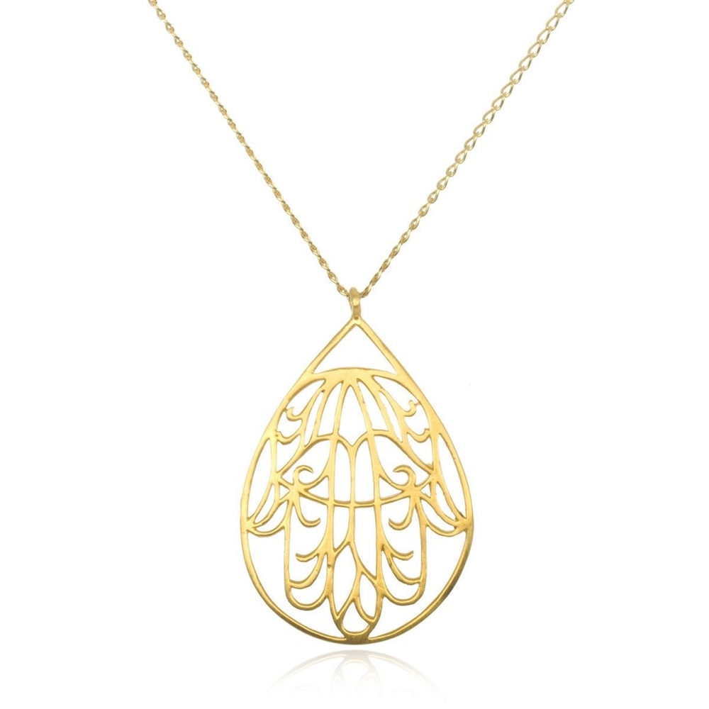 Satya Jewelry Gold Hamsa necklace